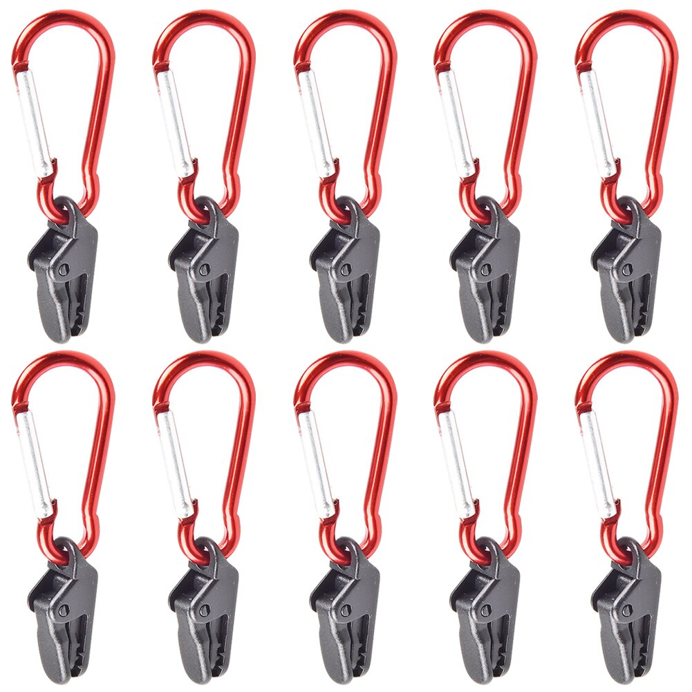 Cheap Goat Tents Waterproof Thumb Screw Tent Clamp Windproof Outdoor Hiking Camp Tent Awning Fixing Clamp Grip with Carabiner Hook   